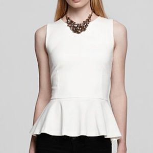 White Peplum top